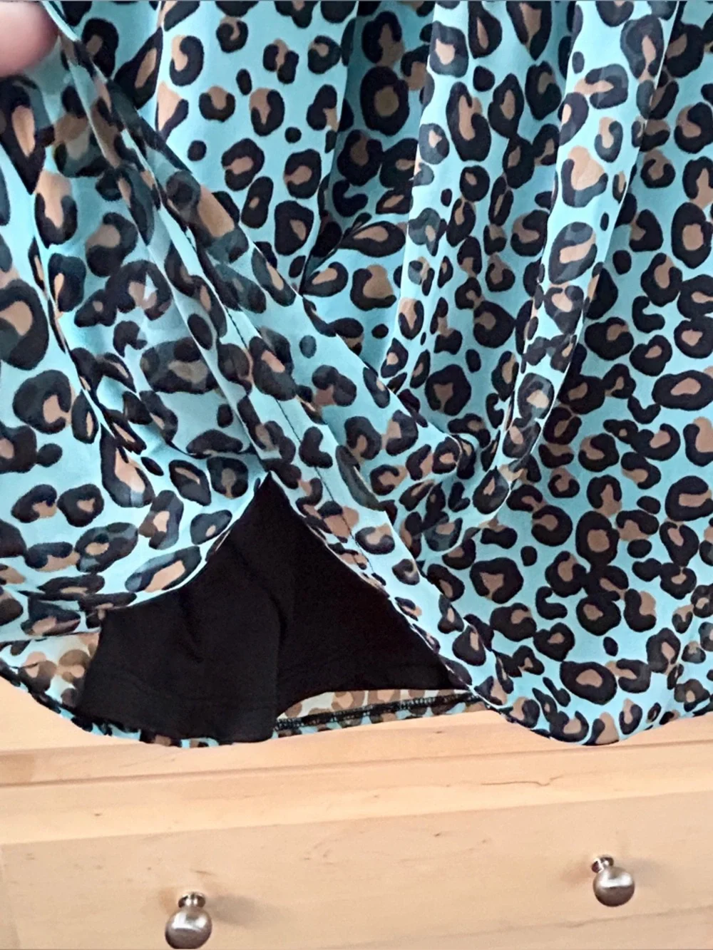 Forever 21 Leopard Print Chiffon Blouson Mini Dress - Picture 11 of 15
